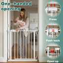 Baby Gate Extra Wide Fits 71.65-85.82 inch Wide Opening - Dog Pet Gates for Doorways Stairs No Drilling Pressure Mounted - Large Child Safety Gate Indoor Outdoor White