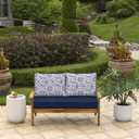 Arden Outdoor Loveseat Cushion Set, 48 x 24, Water Repellent, Fade Resistant, Cushion Set for Couch, Bench, and Swing, Clark Blue
