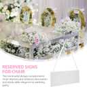 STOBAZA Reserved Chair Signs with Ribbon for Weddings and Formal Events 6-Pack Hanging Reserved Seating Signs Clear Acrylic Plaques 9.84X3.94 Inches
