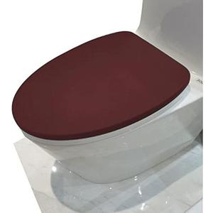 Madeals Microfiber Toilet Lid Cover Soft and Absorbent, Comfortable Bathroom Toilet Lid Cover Seat Fits Most Size Toilet Lids for Coffee