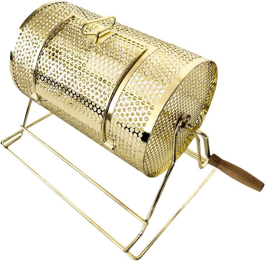 YH Poker Deluxe 11" x 8" Brass Plated Raffle Drawing Ticket Drum Holds 2500 Drawing Tickets Spinning Lottery