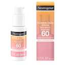 Neutrogena Invisible Daily Defense Broad Spectrum SPF 60, Antioxidants for Skin Glow, Hydrating Face Sunscreen Serum, Water Resistant (80 minutes), Oil-Free, Fragrance Free, Non Comedogenic, 1.7 Fl Oz