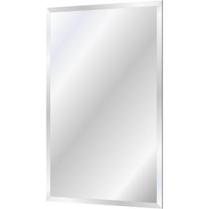Rectangle Bevelled Frameless Mirror - Wall Mirror 24 x 36, Shatterproof Modern Bathroom Mirror for Gym, Bathroom Vanity, Entryways with Bevelled Edge, Horizontally or Vertically