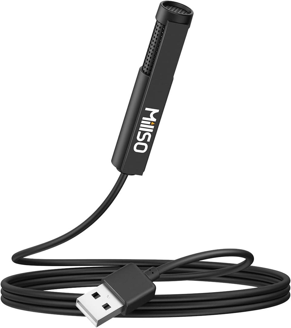 MillSO USB PC Microphone Plug & Play Omnidirectional External Lavalier Mini USB Microphone for Computer, Laptop, YouTube, Meeting, Recording, Podcasting, Gaming - 1.5m/4.9ft