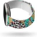 Smart Watch Bands for Women, Printed Silicone Watch Band Compatible with Fitbit Versa 3, Versa 4, Fitbit Sense & Sense 2, Soft Sport Ladies Watches Strap Replacement