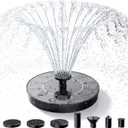 AISITIN Solar Fountain, Solar Bird Bath Fountains Pump with 6 Nozzles, 2026 Upgraded Free Standing Floating Solar Powered Water Fountain Pump for Bird Bath, Garden, Pond, Pool and Outdoor