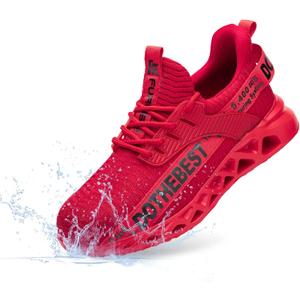 Furuian Steel Toe Sneakers for Men Women Lightweight Safety Shoes Comfortable Puncture Proof Slip On Indestructible Work Shoes (6 Women/4.5 Men)