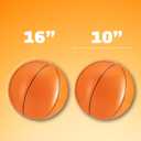 Inflatable Basketballs (Pack of 12) 16-inch Beach Balls for Pool Beach Toys & Basketball Party Favors for Kids Sports Themed Birthday Party Decorations, Outdoor Backyard Summer Pool Games Supplies