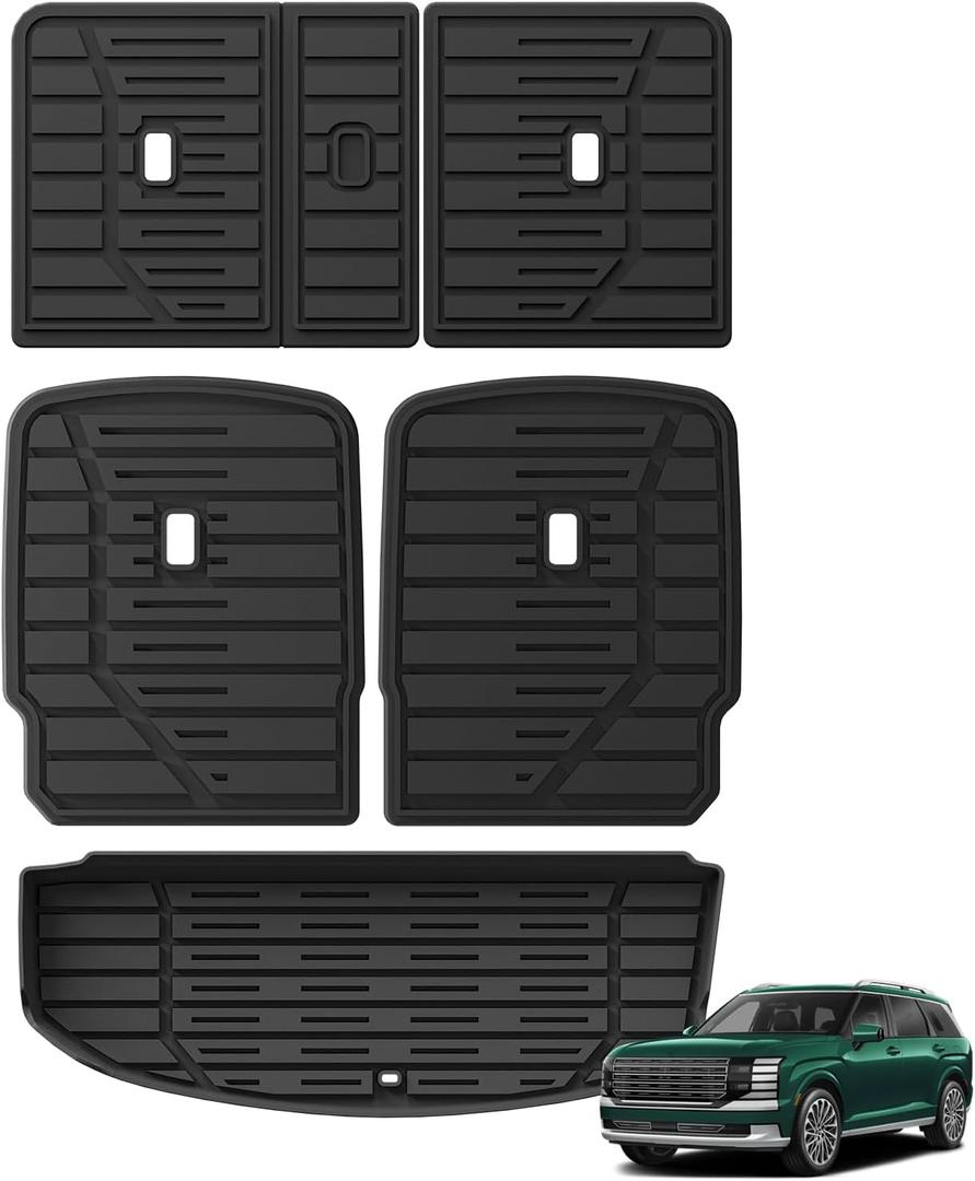 SMABEE Cargo Liner & Backrest Mat for Hyundai Palisade 2026 7 Seats