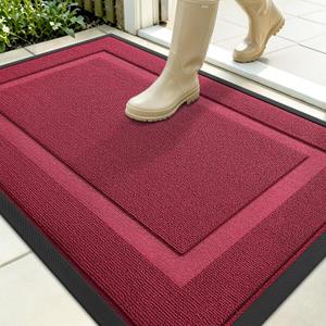 OLANLY Front Door Mat Outside 35x23, All-Season Heavy-Duty Rubber Doormat