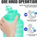 HydroPal 1 Gallon Water Bottles with Straw, 128 oz Water Bottle BPA Free Innovative 2-IN-1 Lid Gym Bottle with Times to Drink Motivational, Large for Sports Fitness Camping Water Jug （13.8X5.5 inch）