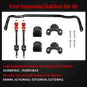 55398938AC Front Suspension Stabilizer Bar Set Sway Bar End Links Kit with Bushing Fits for Dodge Ram 1500 2009-2018, for Ram 1500 Classic 2019-2022, Replace K80894 55398938AB