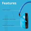 130 Solid Color Edition, Kids Ear Protection Earmuffs, Hearing Protection for Kids, One Size for 3-16 Yr Old (Neon Blue)