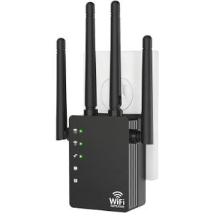 WiFi Extender Signal Booster for Home, WiFi Extender, Long Range up to 12880 Sq Ft and 105 Devices, Internet Extender WiFi Booster, WiFi Repeater with Ethernet Port, Signal Booster