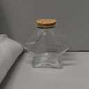 Magic Season Decorative Glass Bottles with Cork Stoppers (10 fl oz. Five-Pointed Star Bottles / 6 Pcs)