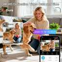 4K Security Cameras for Home, Indoor Wireless WiFi Camera with App Control Motion Detection & Real-Time Alerts, Rechargeable Pet/Baby/House/Office Camera with Night Vision