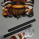 Thyle Coffee Gnomes Bar Decor Paper Towel Holder with Round Base Countertop Cute Rustic Gnome Kitchen Bathroom Decorative Paper Towel Holder Stand for Coffee Lovers Gifts Toilet Home Accessories