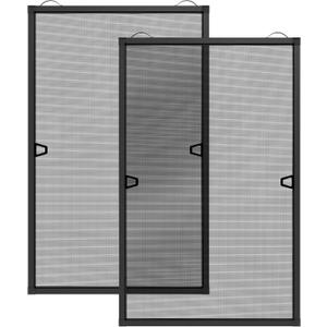 Paramondo 2 Sets DIY Window Screen Frame Kit, Black, 46" x 46"