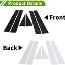 Door Pillar Window Trim for Chevy Captiva 2006-2015 Black Front Rear Left Right Anti Scratch Sticker Pillar Posts Cover 6 Pcs