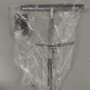 Long Handle Shower Squeegee for Glass Doors - Stainless Steel with Silicone Hook Holder - Scrubber for Shower Tile Wall Cleaning, Bathroom Cleaner - Large Shower Door Sweep Wiper with Rubber Hanger