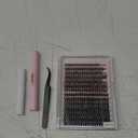 DIY Lash Extension Kit 280pcs Individual Lashes Clusters D Curl Lash Clusters, Lash Kit with Lash Bond and Seal, Remover, Lash Tweezers (30D+40D-0.07D-9-16MM Kit)