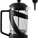 YUANBOO French Press Coffee Tea Maker, 20oz French Press Glass, Thickened Borosilicate Glass Coffee Press With 3 Filter Screens, Stainless Steel