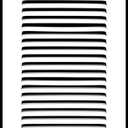 HVAC Premium 8'' x 25'' [Duct Opening] Flat Stamped Steel Return Air Grille - Sidewall and Ceiling - HVAC Vent Duct Cover - White [Outer Dimensions: 9.75''w X 26.75''h]