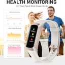 Fitness Tracker, Activity Trackers with 24/7 Heart Rate, Blood Oxygen Blood Pressure Sleep Monitor, Step Counter with 1.1" AMOLED Touch Color Screen, Calorie Pedometer Health Smart Watch for Women Men