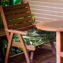 Pcinfuns Outdoor Chair Cushion 22 x 22 Inch Seat Cushions for Patio Furniture Garden Sofa Couch Chair Pads with Adjustable Straps Set of 2, Green Leaves