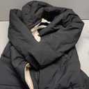 Yusongirl Womens Winter Long Coats Trendy Puffer Jacket Sherpa Fleece Lined Down Coat Long Sleeve Parka Oversized with Hood (Large, Black)