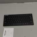 TECKNET 2.4G Wireless Keyboard - Mini Compact Keyboard with Media Hotkeys, 12-Month Battery Life, Compatible with PC, Desktop, Laptop, Smart TV - Black