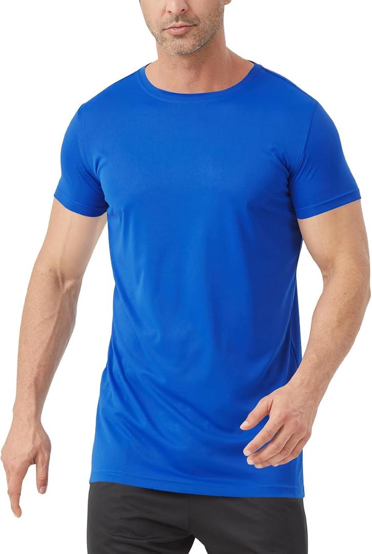 Idtswch Men's Tall T-Shirt Rash Guard UPF 50+ T-Shirt Quick Dry Swim Water Top Tee Short Sleeve Athletic Shirts, XXL