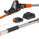 WEN 20V Max Cordless 20-Inch Hedge Trimmer Pole Saw with 14.6-Foot Reach, 2Ah Battery and Charger (20825)