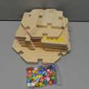 Wooden Board Game, The Wooden Board Can Provide a Gaming Experience for 2 to 8 Players, Featuring 3 Central Hubs, 32 Marbles, and 16 Dice. It is Suitable for Family and Friend Gatherings Board Games