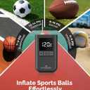 Ball Pump for Sports Balls, Portable Electric Basketball Pump Ultra Fast Inflation, with Digital LED Display Air Pump for Balls, Preset Pressure with Ball Needle for Soccer, Volleyball