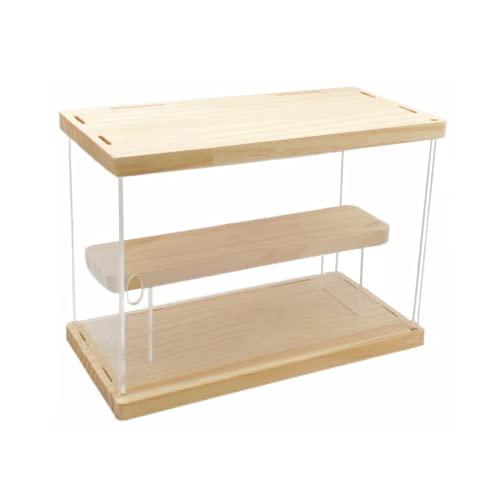 Display Case with Shelf Collectibles Storage Assemble Showcase Doll Clear Acrylic Display Case with Door for Hot Wheels Lego Funko Pop Minifigure Action Figure Storage