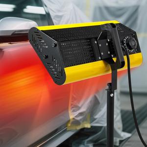 2000W Infrared Paint Curing Lamp, Adjustable Tripod Stand up to 6 Ft, 10-Foot Extended Power Cord & 60-Minute Timer for Auto Body Repair and Industrial Painting