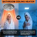 Bathroom Ceiling Heater, Replacement for Broan-NuTone 157 Low-Profile Fan Ceiling Heater, with Overheat Protection, 1134W Rapid Heating, for Bathrooms, Kitchens, And Bedrooms