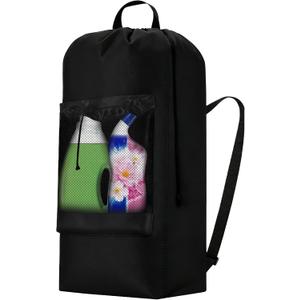 Laundry Backpack,120L Large Backpack Laundry Bag with Adjustable Shoulder Straps and Mesh Pocket, Durable Nylon Travel Laundry Bags Drawstring for College Dorm Essentials Laundromat Apartment Camping
