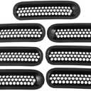 Front Grille Inserts Honeycomb Mesh Covers Carbon Fiber Compatible for Wrangler JK 2007-2015