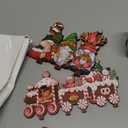 Realspring 6 Pcs Christmas Table Decorations Wood Centerpieces Decor Merry Christmas Gingerbread Gnome Xmas Tree Tabletop Standing Signs