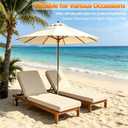 2*Chaise Lounge Cushions Outdoor 72x21.2x3.6 Inch, Waterproof and Fade Resistant Chair Cushions for Outdoor Furniture Replacement, Thickened Patio Pool Lounger Pads with 4 Ties for Pool Deck Lawn,Mika