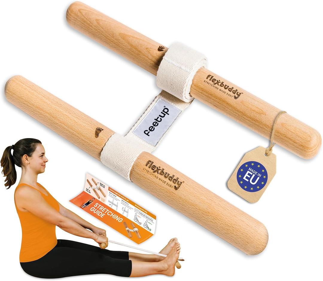 FlexBuddy Stretching Tool  2-in-1 Flexibility & Back Trainer | Daily Mobility & Pain Relief | Compact Stretch Aid for Home, Office & Gym