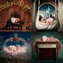 2PC Newborn Photography Butterfly Posing Pillow Basket Filler & Positioner for Babies DIY Newborn Professional Photography Prop White