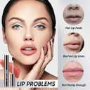 7 x Lip Stain Peel Off Moisturizing Long-Lasting & Waterproof, Peel Off Lip Liner Transfer Proof & Smudge-Proof, Lip Liner Stain Non-Stick Cup for Women All Skin Types Easy to Use (Rose)