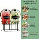 Style Setter Beverage Dispenser | Cold Drink Dispenser w/ 1-Gallon Capacity Glass Jug, Metal Handle & Leak-Proof Acrylic Spigot in Gorgeous Gift Box | Great for Parties, Weddings & More