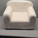 ALIMORDEN Kids Ultra-Soft Snuggle Foam Filled Chair, Toddler Cuddly Sherpa Reading Couch for Boys and Girls, Cream
