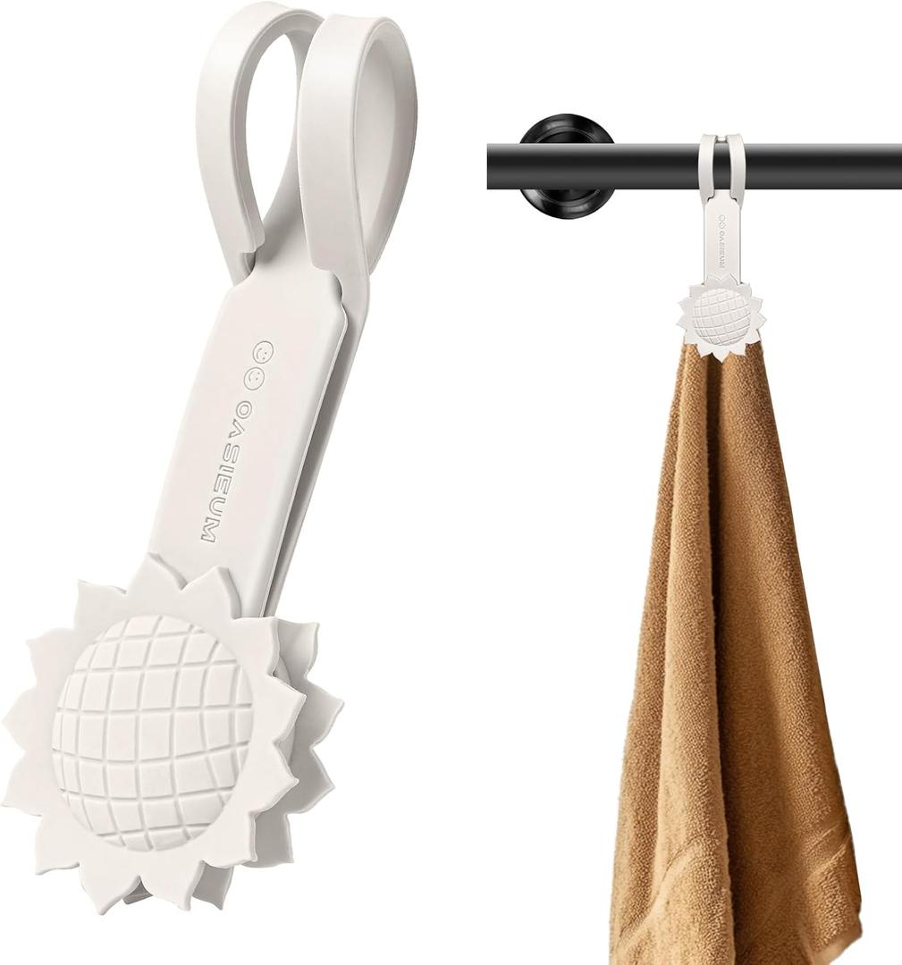 Magnetic Bath Towel Clips  Premium Multi-Scene Use Towel Hooks for Bathrooms, Kitchens, Showers & More  Keep Towels, Socks, Gloves, Aprons, and Small Tools Organized(White)