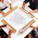 Bamboo Mahjong Racks with Magnetic Pushers,20 in