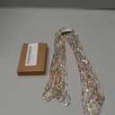 MECCANIXITY 11 Yard 2mm Crystal Rhinestone Diamond Close Chain Trim Trimming Claw Cup Chain for Sewing, Crafts, DIY Jewelry Wedding Rainbow